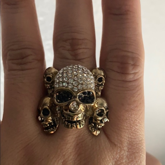 🖤Bronze💕Skull ring - Picture 1 of 14